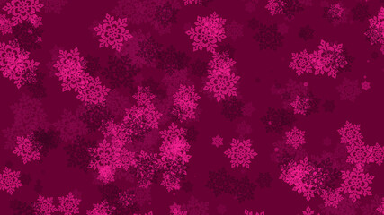 Pink christmas banner concept background with snowflake