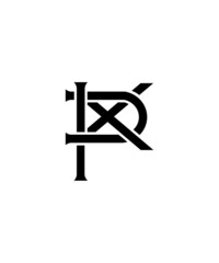 A monogram logo based on the initials P and X