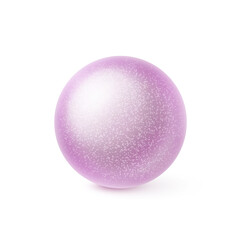 Illustration of Christmas Tree Ball Template in Pink with Shadow Effect on White Backdrop