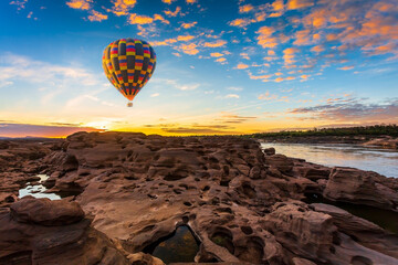 Sampanbok Ubon Ratchathani Grand Canyon in Thailand, 3000 Boke nature of rock is unseen in Thailand landscape