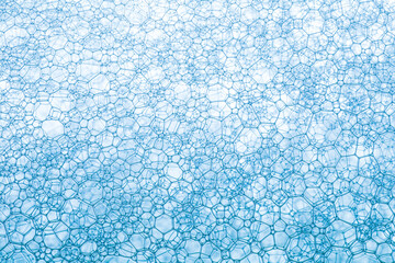 Abstract macro photo of the foam in the form of web