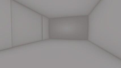 Fototapeta premium Empty room without color to use as interior graphic editing 3d image