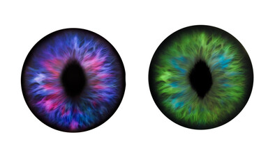 Fantasy eye iris. Illustration of human iris. Digital artwork.