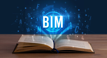 Technology abbreviation coming out from an open book
