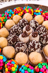 Delicious Sweet Bakery Patisserie Food Menu Gourmet Meal Dessert Chocolate Strawberry Lemon Flour Cake Pie Piece Chicken Fry Cheese Pizza