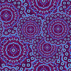 Persian medallion flower seamless ornament design.