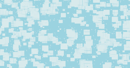 Render with flat white rectangles on a light blue background