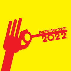 Happy new year 2022 greeting design