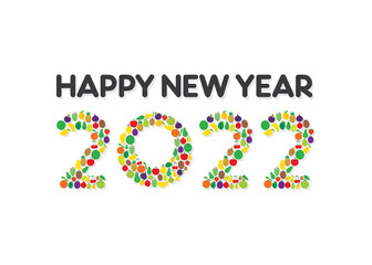 Happy new year 2022 greeting design