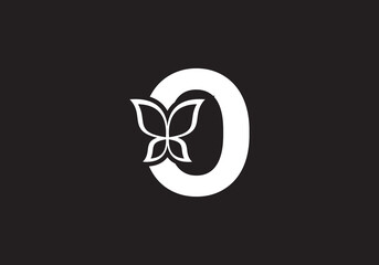 this is a creative letter O add butterfly icon design