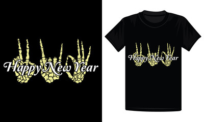 Happy new year, Vector Graphic, greeting cards, invitations, messages, mug, t-shirt design.