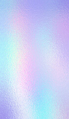 Holographic texture. Rainbow foil. Iridescent, background. Holo gradient. Hologram shine effect. Pearlescent metal sparkly surface for design prints. Pastel color. Glitter silver soft tones. Vector 