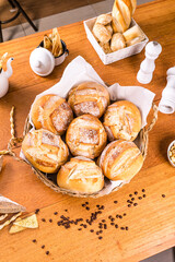 Delicious Sweet Bakery Patisserie Food Menu Gourmet Meal Dessert Chocolate Strawberry Lemon Flour Cake Pie Piece Chicken Fry Cheese Pizza