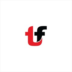 letter t f logo vector template art