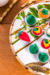 Delicious Sweet Bakery Patisserie Food Menu Gourmet Meal Dessert Chocolate Strawberry Lemon Flour Cake Pie Piece Chicken Fry Cheese Pizza