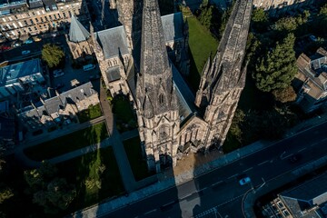 Famous cathedral in Scotland, St Mary's Cathedral in Edinburgh with stunning vaulted ceilings and...
