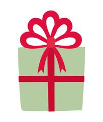 green holiday gift box