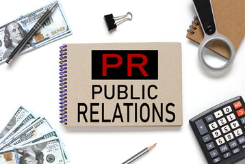 Public relations, PR concept on white background.