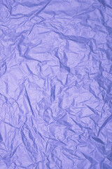 The color of 2022 is Very Perry. Crumpled fashionable paper texture. Crumpled purple paper, background image.