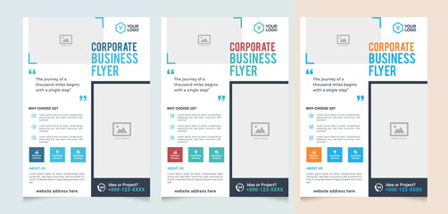 Corporate business flyer simple poster minimal brochure cover modern template design a4 paper size