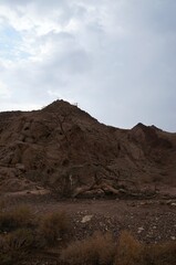 Hiking in twilight in Shehoret mountains, south Israel 