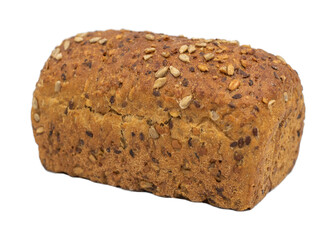 freshly baked bread isolated on white background.