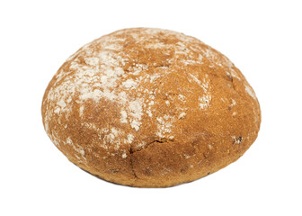 freshly baked bread isolated on white background.
