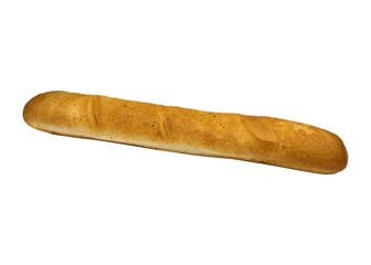 Baguette on white background with clipping path