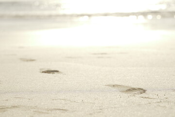 footprints on the sand