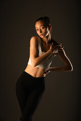 Posing while holding perfect posture