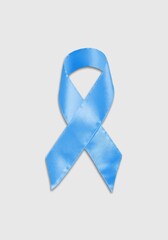 Blue prostate cancer prevention ribbon. men's Health