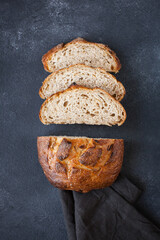 Baked bread sliced pastry bakery