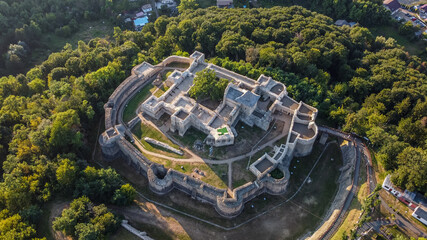Aerial View Of Suceava Fortress In Moldavia, Romania
