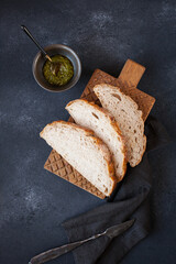 Baked bread sliced pastry bakery