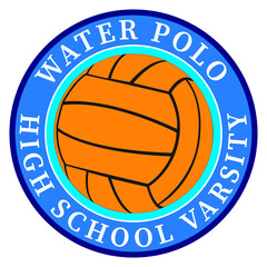 Water Polo High School Varsity Patch Logo