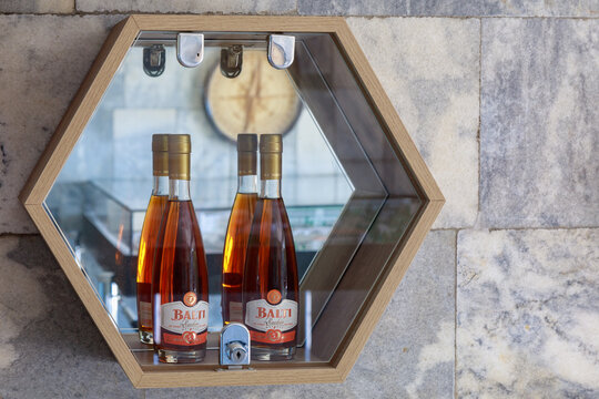 A bottle of elite alcohol produced by Barza Alba. Illustrative editorial. October 1, 2021 Beltsy Moldova