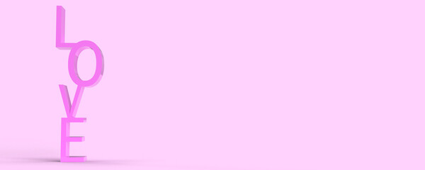 Obraz premium Love heart pink red purple abstract background wallpaper copy space empty blank decoration ornament 14 fourteen february happy valentine's day wedding marriage relationship romantic party.3d render