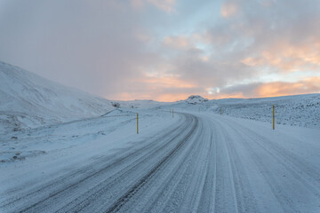 Winter landscape in Snaefellsnes Peninsula, Iceland