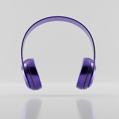 Fototapeta na wymiar color illustration of modern colored headphones on a white background