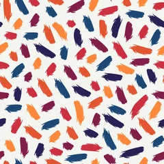 Dekokissen Camouflage-Print mit Pinselstrichen. Pinsel schmiert nahtloses Muster. Freihand-Design-Hintergrund. Trendige handgezeichnete moderne einfache Verzierung © funkyplayer