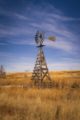 Old Windmill in an open field