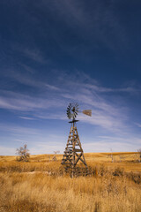 Old Windmill in an open field