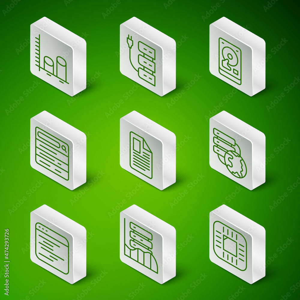 Poster set line processor with cpu, server, data, web hosting, analysis, file document, search engine, soft