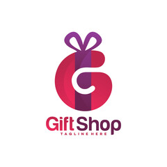 gift shop logo icon vector isolated