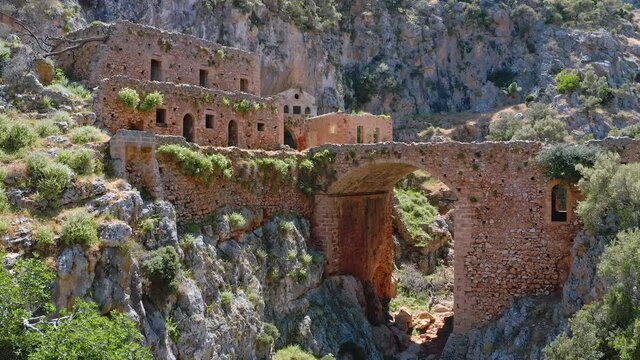 Crete Greece Katholiko Monastery ancient ruins travel destination site