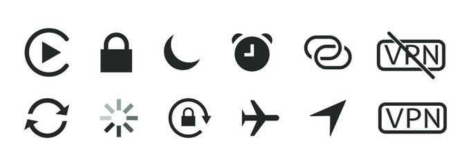Set icons for phone for stock. Vector illustration