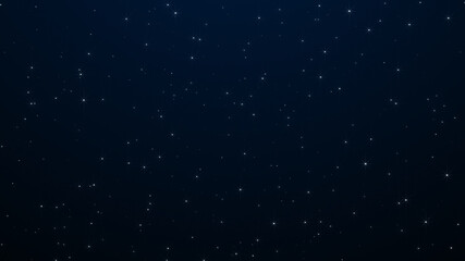 Night starry skies with twinkl or blink stars background. Space backdrop