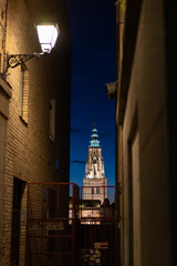 Fototapeta na wymiar Night view of the Cathedral of Santa Maria in Toledo, Spain