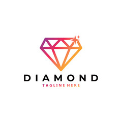 Fototapeta premium diamond logo icon