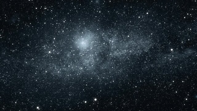 galaxy space, animation of flying through glowing nebulae.